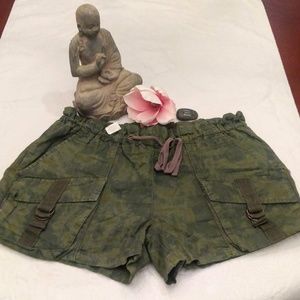 Free People Patch Pocket Camo Shorts